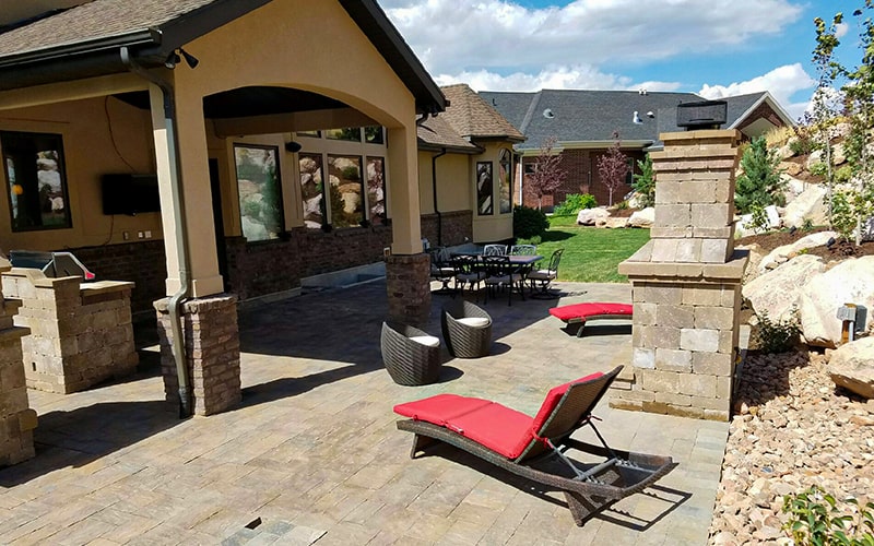 stamped concrete patio installed by patio pavers
