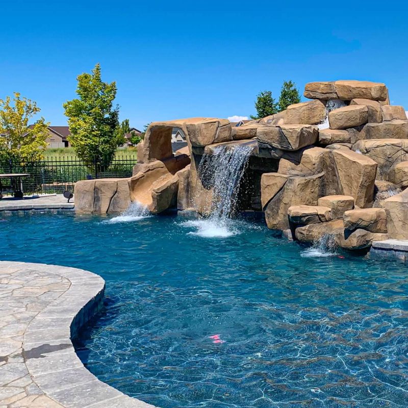 Utah Custom Pool with Pool Waterfall | Pool Contractors