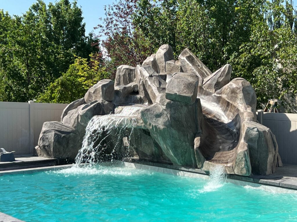 custom swimming pools with slides in Salt Lake City, Utah - Stevenson Brothers Custom Pools